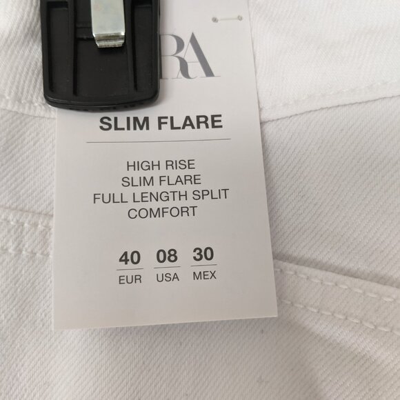 High Waisted Flare White Jeans = Never Worn - Tags Attached - Picture 5 of 5